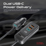 120W RapidCharge™ Car Charger with Multi-Port Backseat Charging Hub