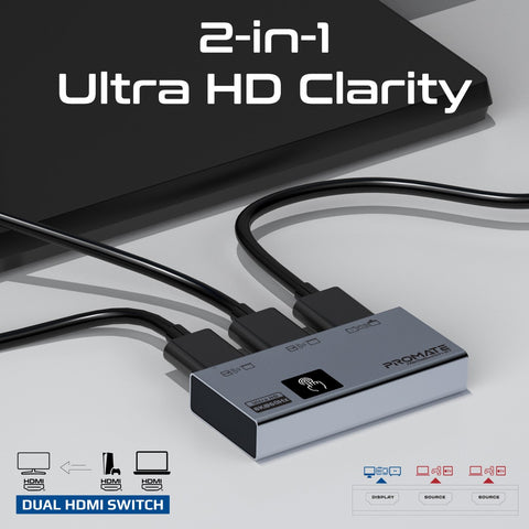 Ultra-HD 8K@60Hz HDMI<sup>®</sup>  Switch with Smart Touch Control