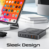 GaNFast™ 100W Power Delivery Charging Station with 15W Wireless Charger