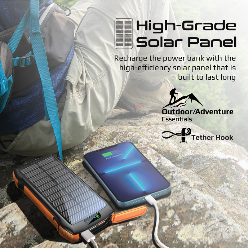 20000mAh Rugged EcoLight™ Solar Power Bank
