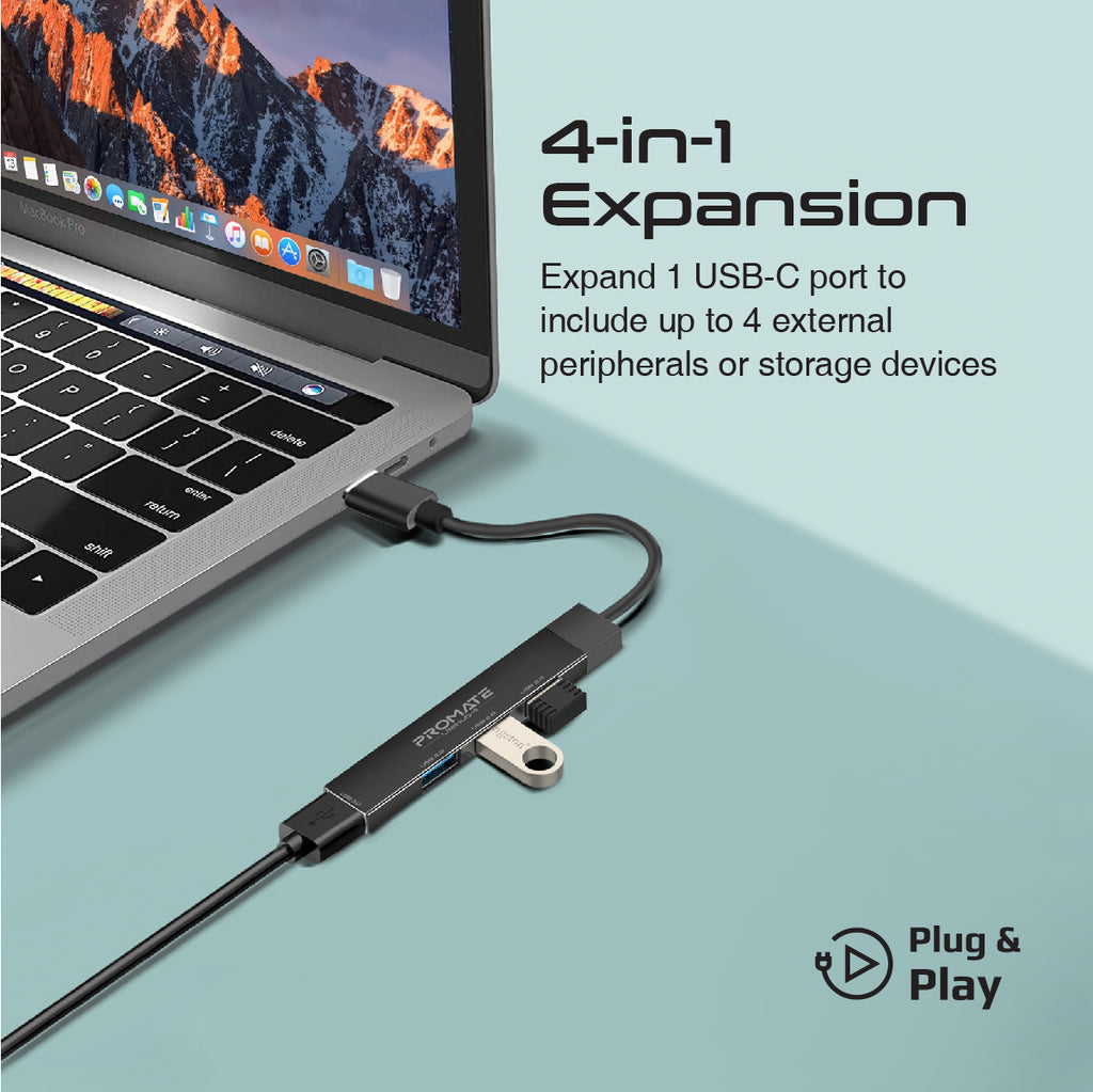 USB C Hub 4 in 1 für MacBook Pro -Air Dual Typ C Adapter mit