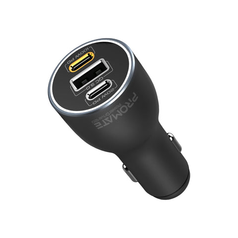 120W RapidCharge™ Car Charger with Dual Power Delivery and Quick Charge Ports