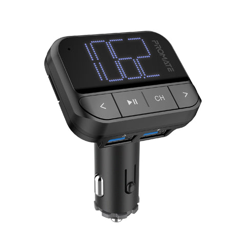 In-Car FM Transmitter with Dual USB Ports