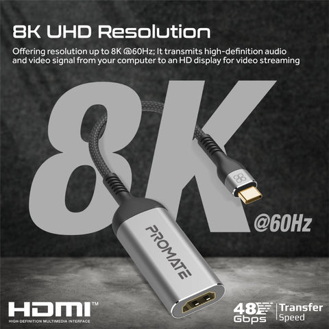 8K@60Hz CrystalClarity™ USB-C to HDMI® Adapter