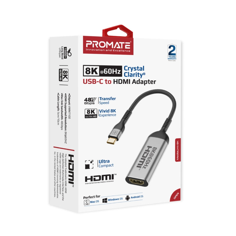 8K@60Hz CrystalClarity™ USB-C to HDMI® Adapter