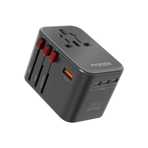 75W Power Delivery GaNFast™ Multi-Port Travel Adapter