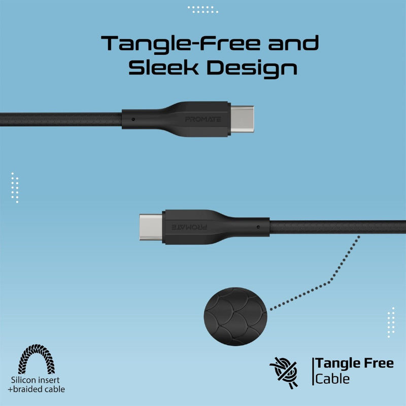 3Pcs High Tensile Strength Data & Charge USB-C Cable kit – Promate ...