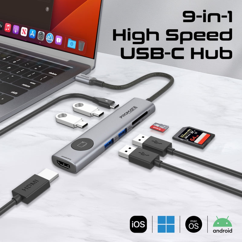 4K@60Hz Multi-Function High Speed USB-C Hub with Screen Privacy Button ...