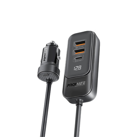 120W RapidCharge™ Car Charger with Multi-Port Backseat Charging Hub