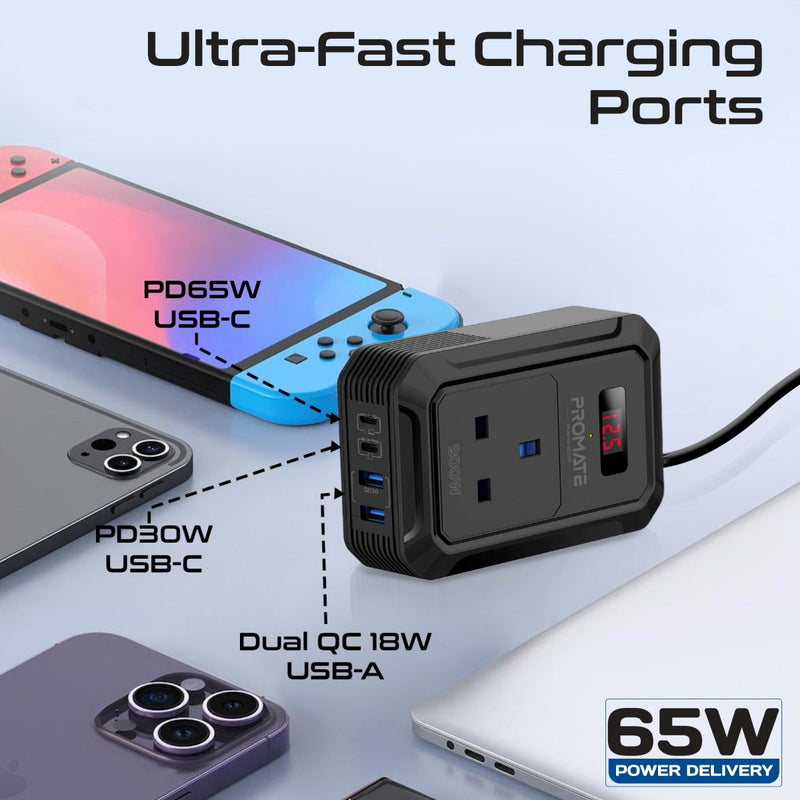 Multi-Port DC to AC Power Inverter with 200W AC Socket – Promate ...
