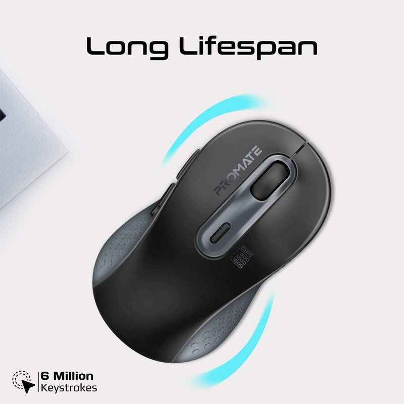 Dual Mode Wireless Optical Mouse with BT & RF Connectivity – Promate ...