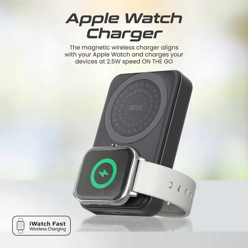 Power Mag SuperCharge MagSafe Compatible & Apple Watch Wireless Charging Power B ...