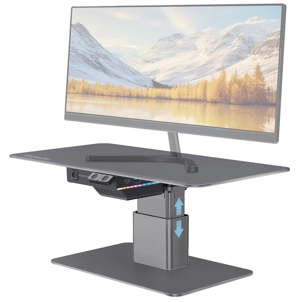 Motorized Ergonomic Monitor & Laptop Stand with Built-In USB Hub ...