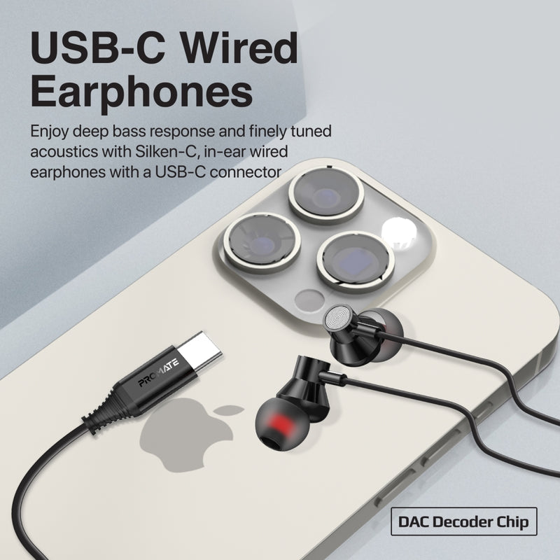 Ergonomic In-Ear USB-C Wired Stereo Earphones – Promate Technologies