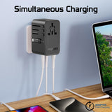 70W GaN Travel Adapter with Retractable Built-in USB-C Cable