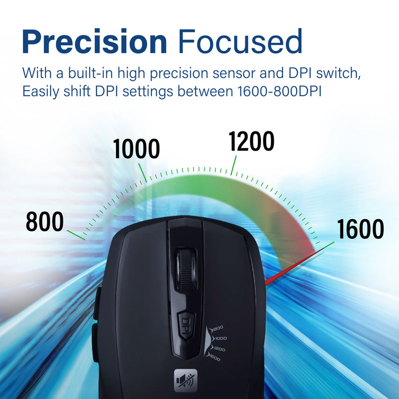 Silent Switch Streamlined Wireless Mouse – Promate Technologies