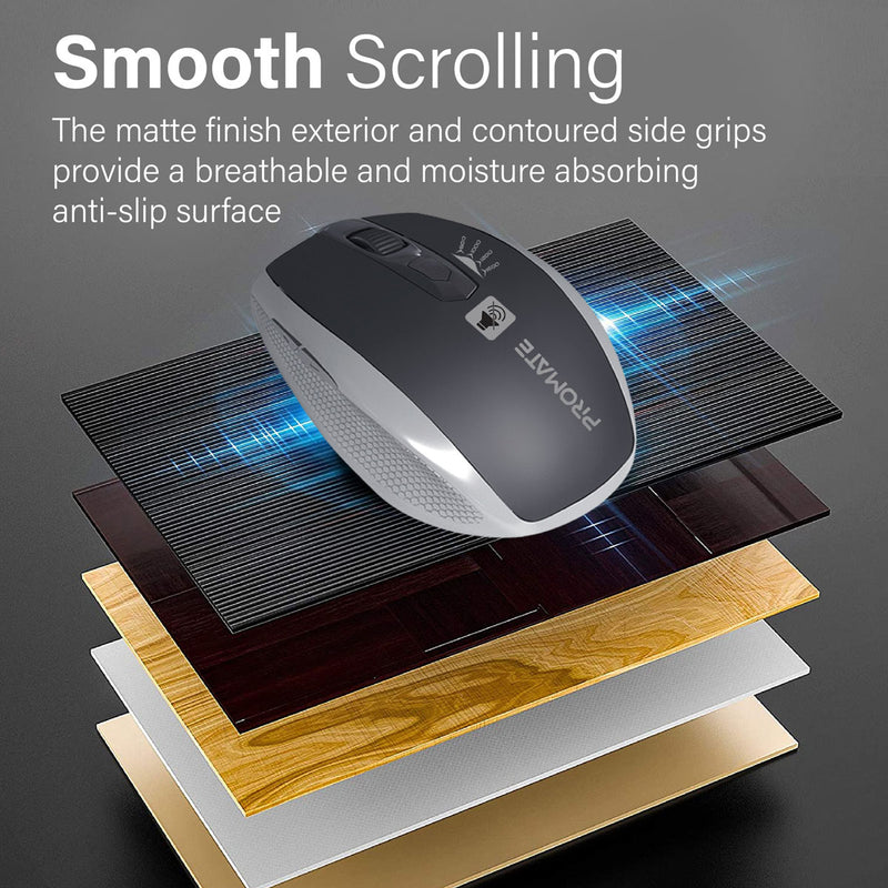 Silent Switch Streamlined Wireless Mouse – Promate Technologies