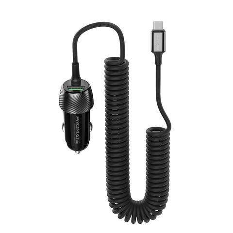33W Quick Charging Car Charger with USB-C Cable