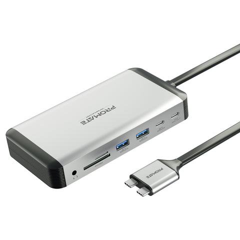 13-in-1 MacBook Docking station with 150W Power Adapter & 4K@60Hz MST Dual Display