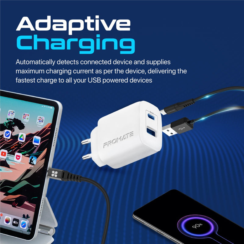 Biplug Evolution Line 17W High-Speed Dual Port Charger – Promate Technologies
