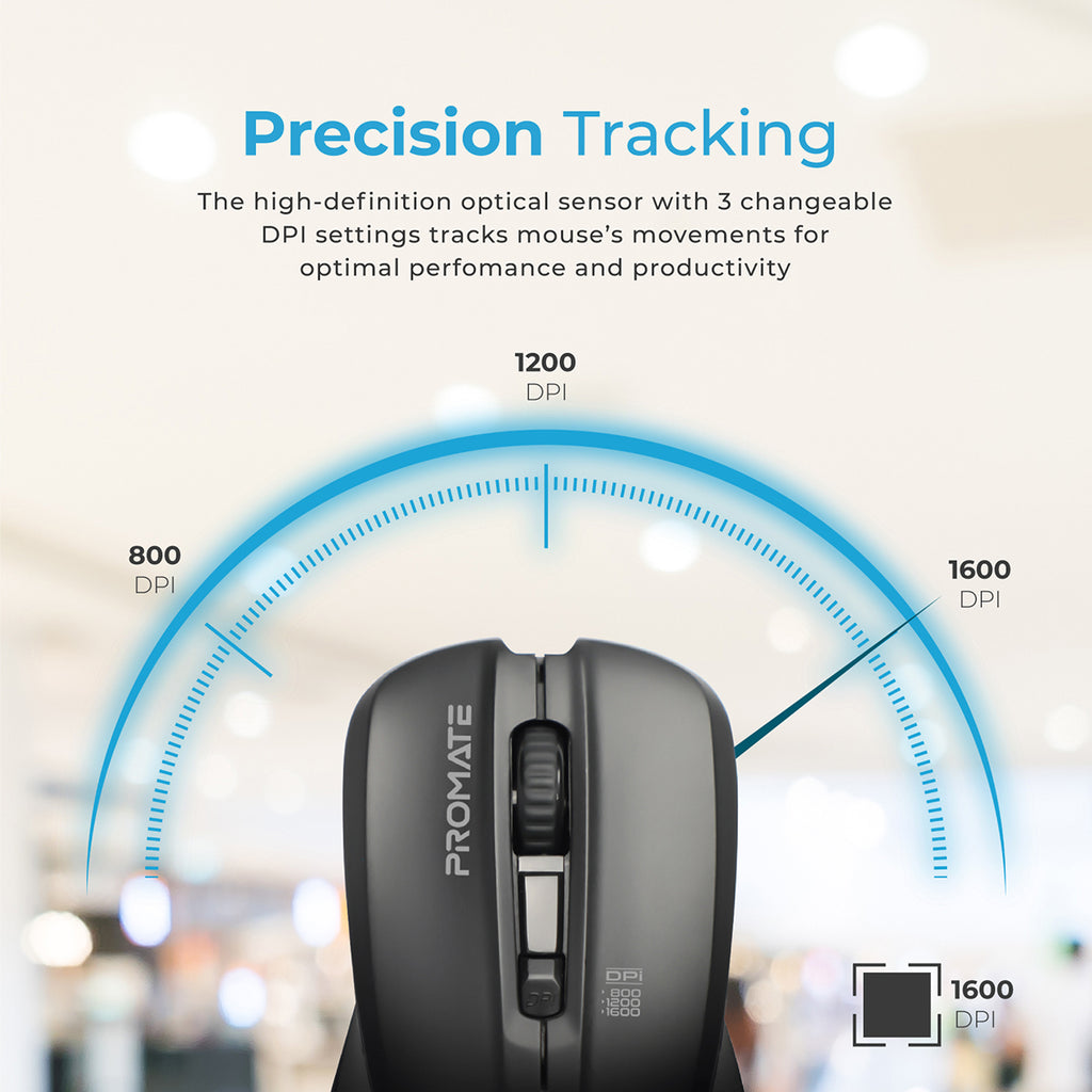 Comfort Performance Wireless Ergonomic Mouse – Promate Technologies