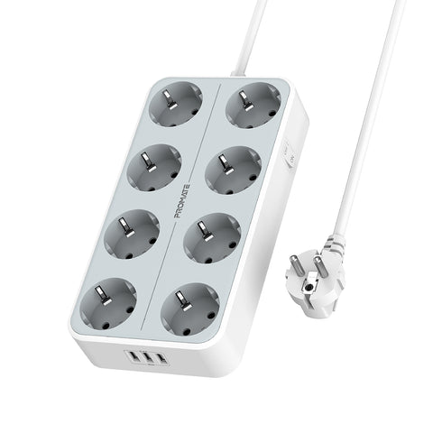 3600W High Output 8-Outlet Power Strip with 3 USB Ports