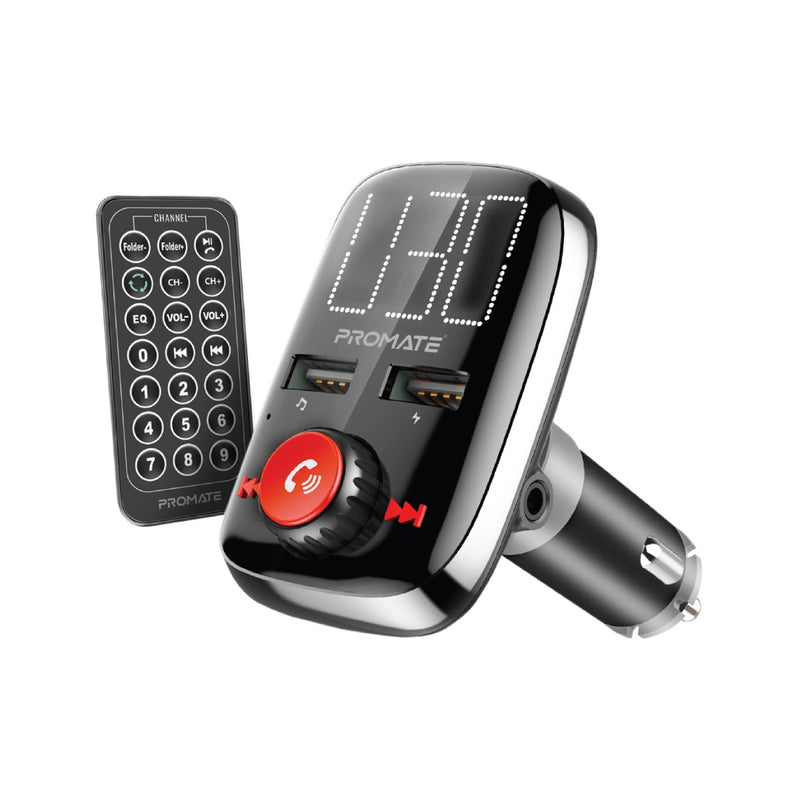Wireless In-Car FM Transmitter With Dual USB Charging Ports – Promate  Technologies