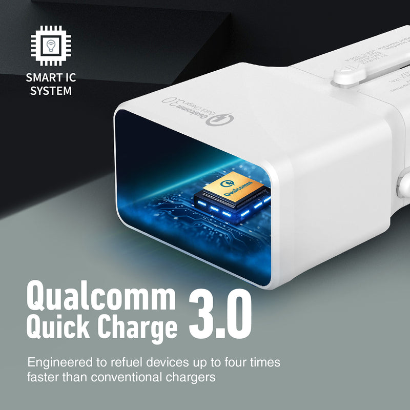 Triplug Sleek Universal Travel Adapter with 20W Power Delivery & Quick Charge ...