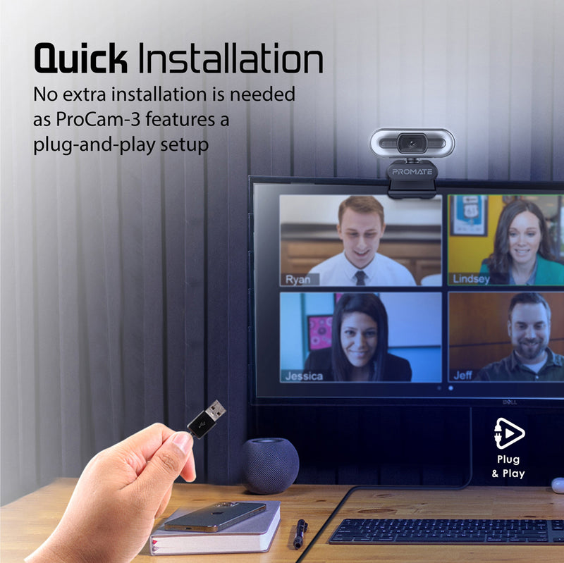 Full HD Wide Angle WebCam – Promate Technologies