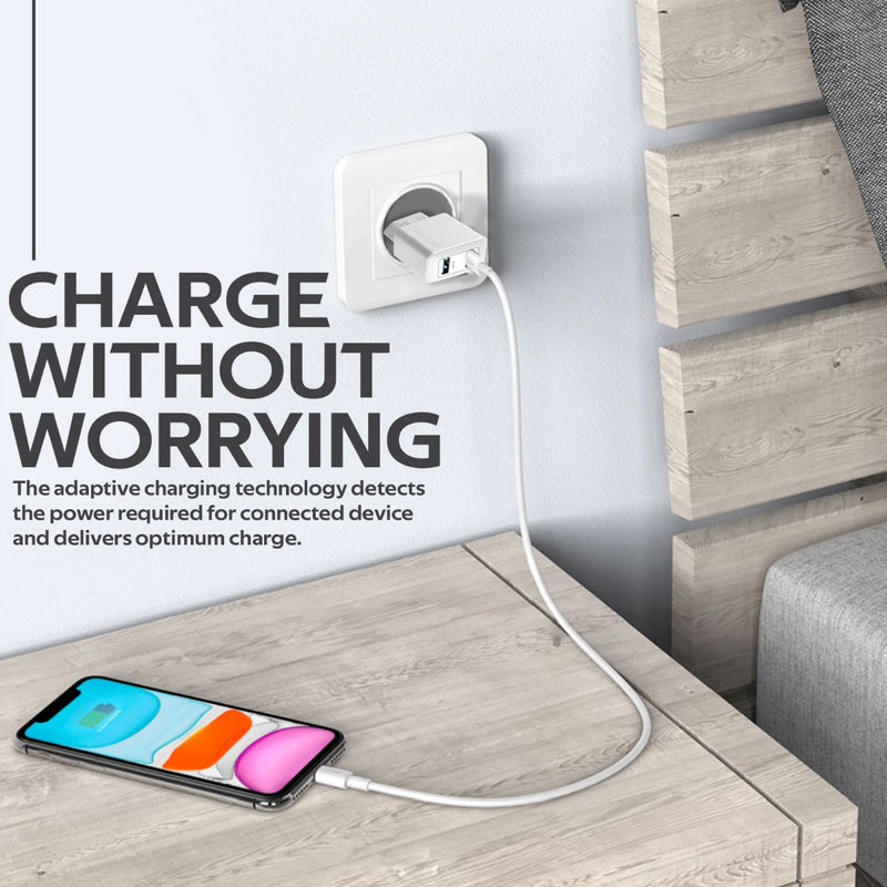 Biplug Evolution Line 12W Wall Charger with Dual USB Ports – Promate Technologies
