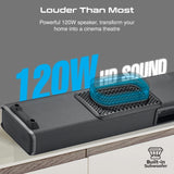 120W Ultra-Slim SoundBar with Built-in Subwoofer