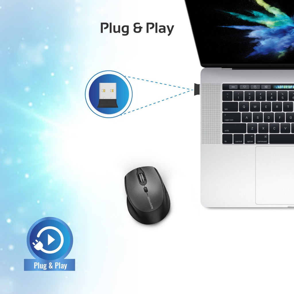 2.4GHz Wireless Optical Mouse with Precision Scrolling – Promate ...