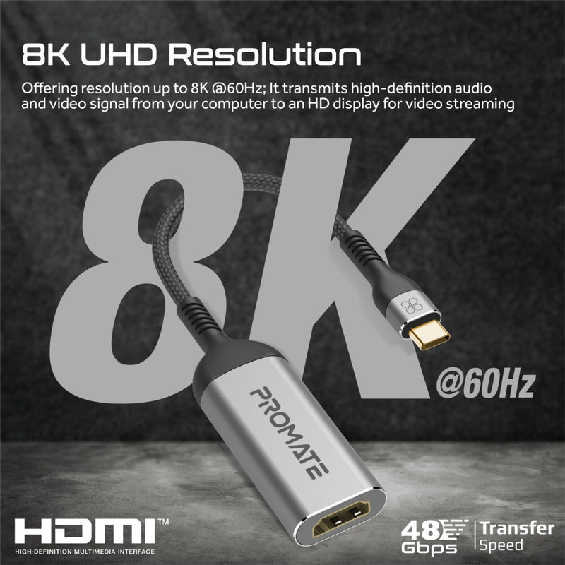 8K@60Hz CrystalClarity™ USB-C to HDMI Adapter