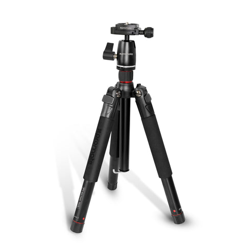 5-Section Aluminum Travel Tripod with Integrated Monopod
