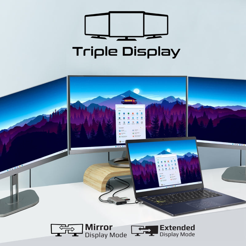 9-in-1 MST Triple Display Super Speed Multi-Port Hub