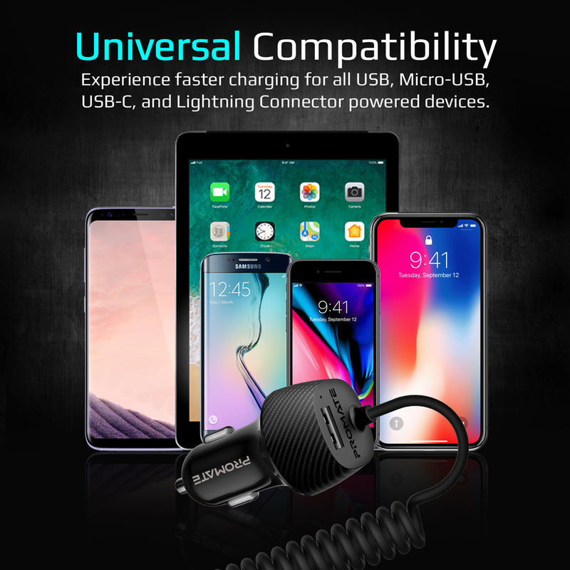 3.4A Multi-Connect Universal Car Charger with USB Port – Promate  Technologies