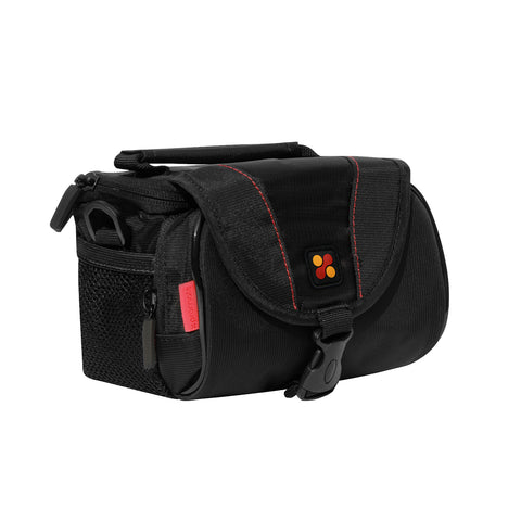 Compact Camera Case with Front Storage, Side Mesh Pocket and Shoulder Strap